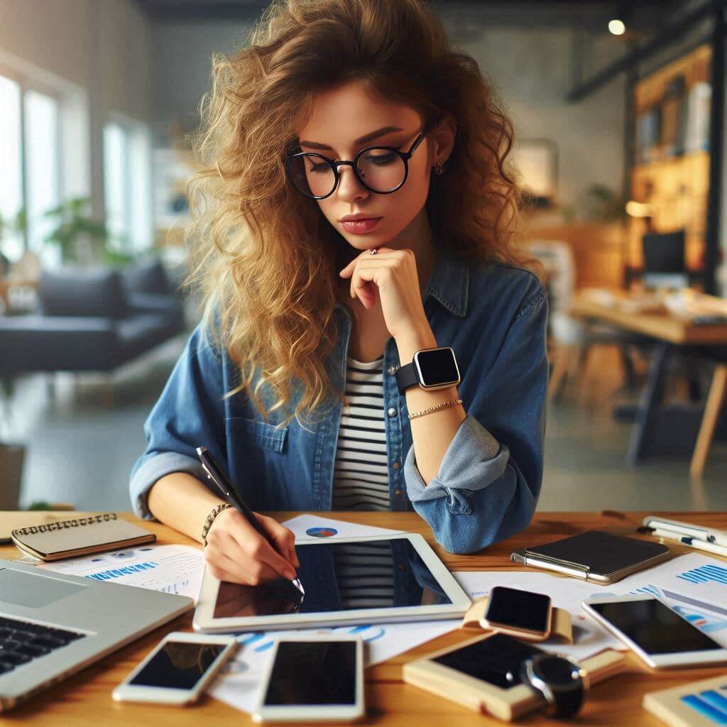 mujer-emprendedora-utilizando-herramientas-digitales-en-una-tablet