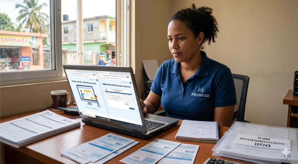 Guía 2026 de Micromza: Cómo llenar los reportes mensuales DGII 606 607 e IR-17 sin errores